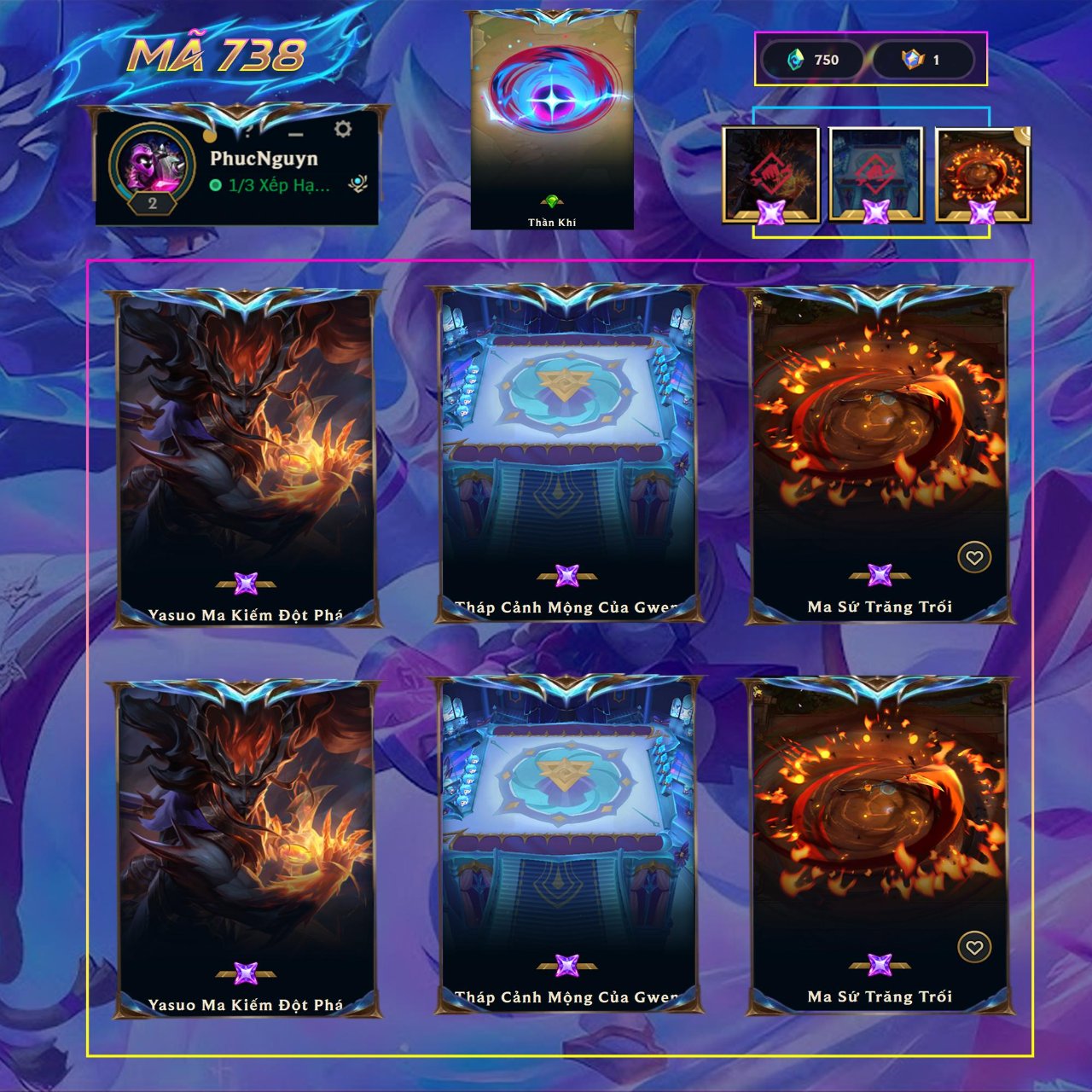 Thuê acc TFT 738 Yasuo Ma Kiếm Đột Phá + Tháp Cảnh Mộng Của Gwen