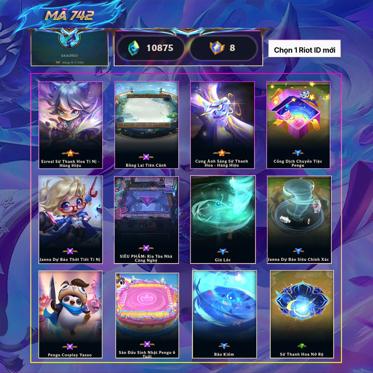 Ezreal Sứ Thanh Hoa Hàng Hiệu + Janna Dự Báo Thời Tiết