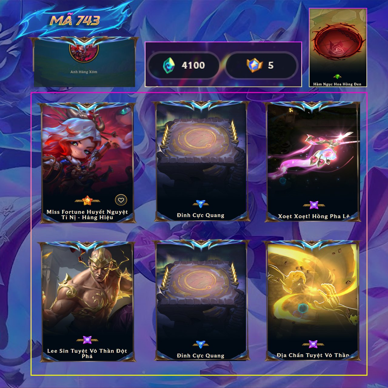 MF Huyết Nguyệt Hàng Hiệu + Lee Sin Tuyệt Vô Thần