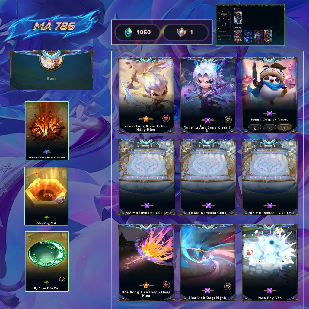 Acc TFT Yasuo Long Kiếm Hàng Hiệu + Yone Tà Ảnh